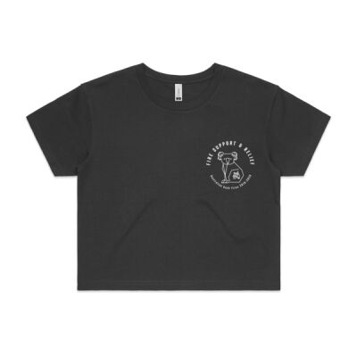 Koala Fire Support and Relief Women's Crop (dark) Thumbnail